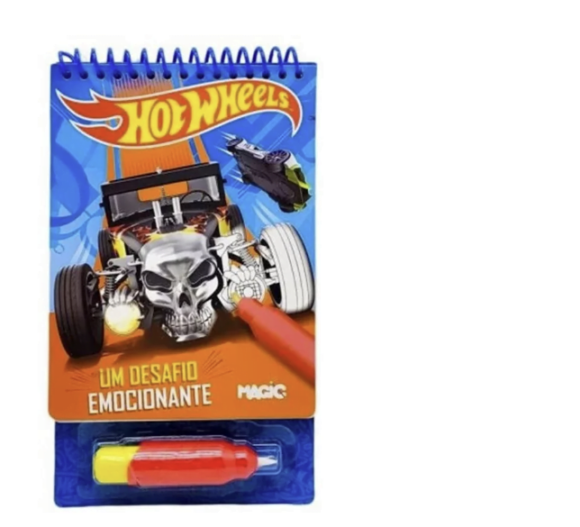 Livro Aquabook para Colorir Hot Wheels